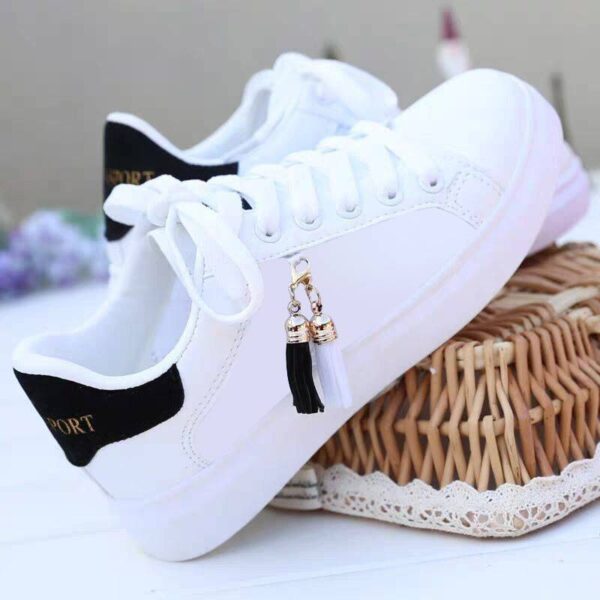 Mesh white shoes ladies fashion breathable shoes students Korean casual shoes sports shoes flat shoes womens shoes - Image 4