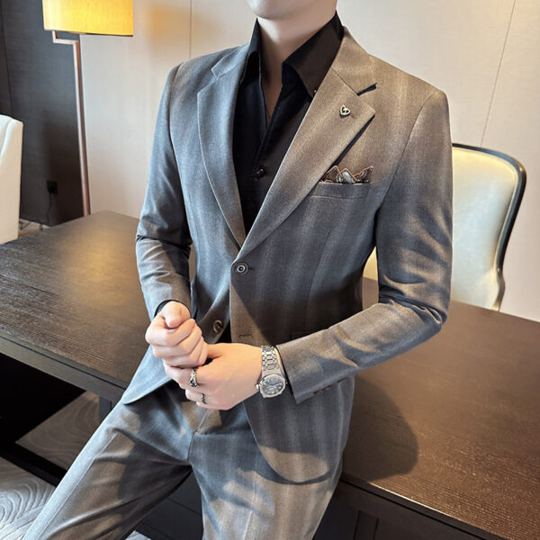 Leisure Suits For Men Business Formal Wear Two-piece Set - Image 10