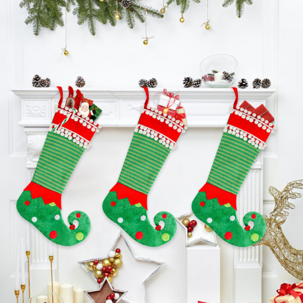 Fashion Simple Christmas Stockings Christmas Elf Decoration - Image 3