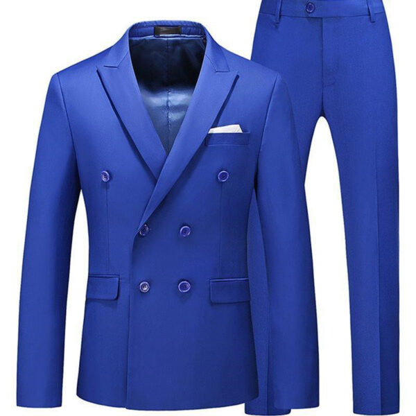 Men 2 Pieces Slim Fit Casual Tuxedo Suit Male Suits Set - Image 10