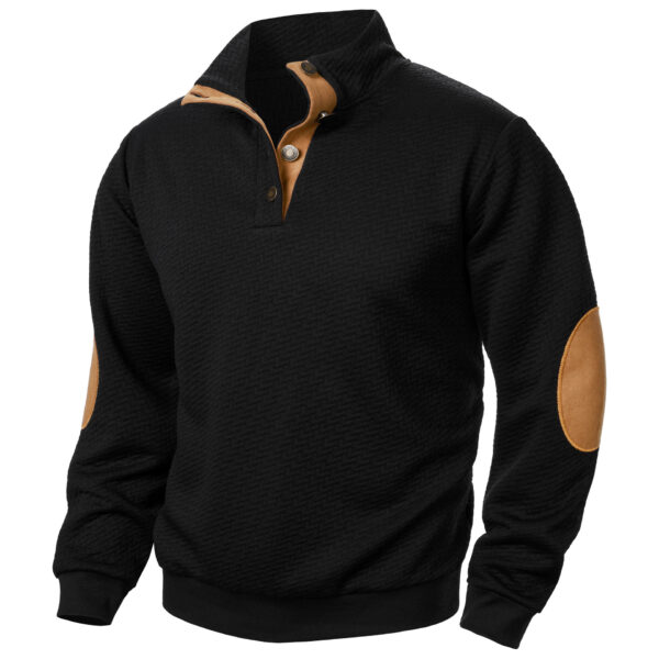 Men's Stand Collar Sweater Coat - Image 6