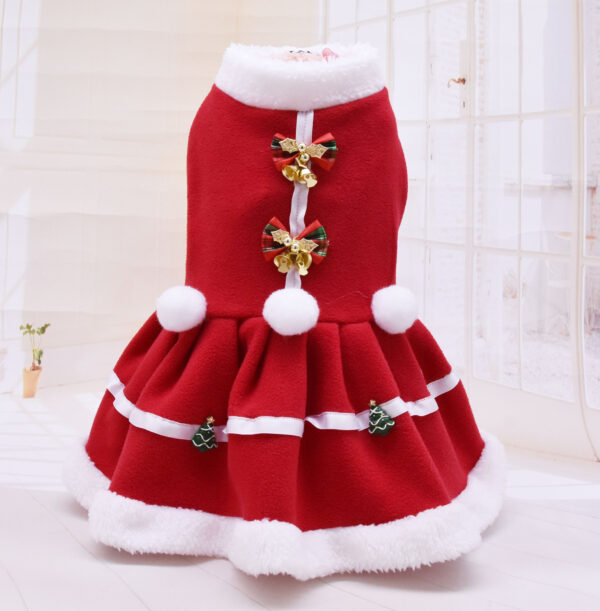 Fashion Pet Clothes Christmas Skirt Christmas Fleece Thickening - Image 5