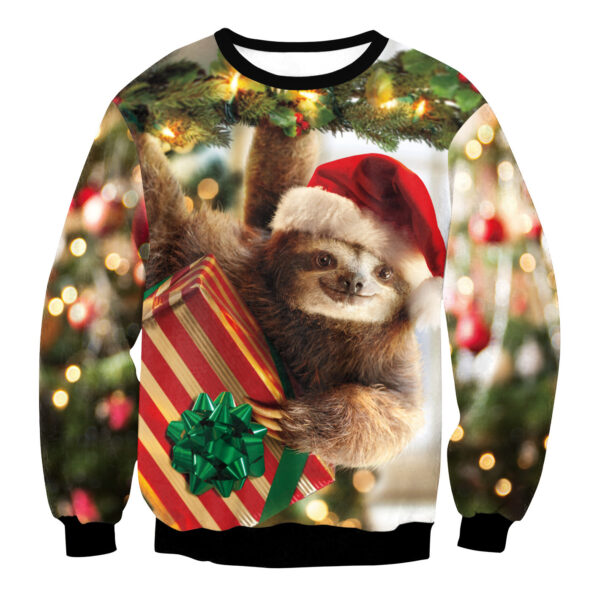 Fashion Round Neck Christmas Sweater - Image 3