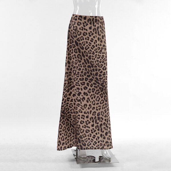 Leopard Print Dress Fashion Mermaid Skirt Womens Clothing - Image 5