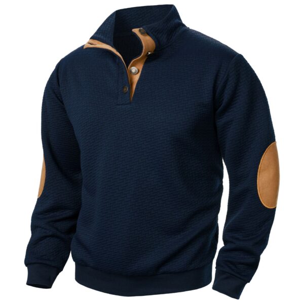 Men's Stand Collar Sweater Coat - Image 5