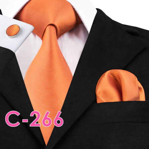 Solid Silk Mens Ties Neck Tie Set For Men Suits Tie Handker - Image 6