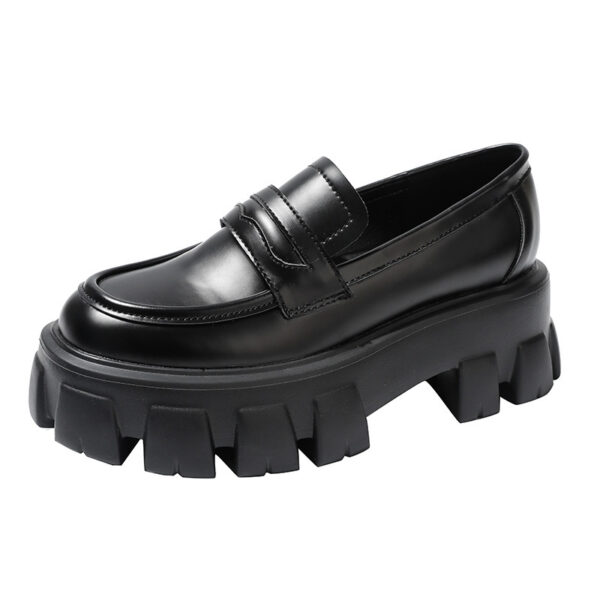 British Style Wide Fat Foot Loafers - Image 6