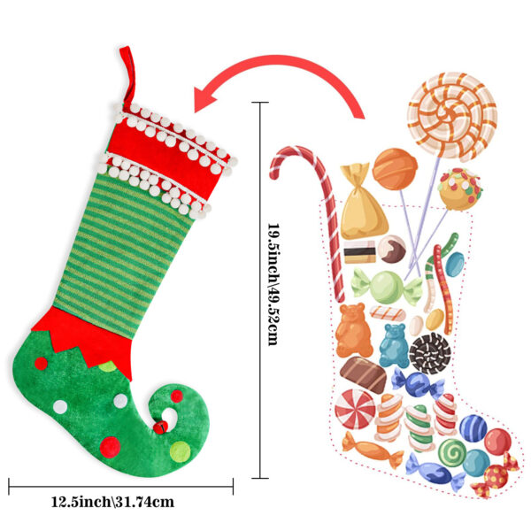 Fashion Simple Christmas Stockings Christmas Elf Decoration - Image 2