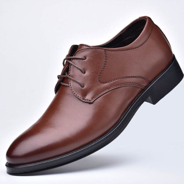 Black Shoes With Pointed Toe For Men - Image 5