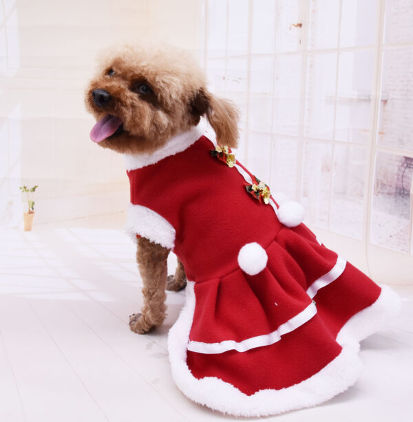 Fashion Pet Clothes Christmas Skirt Christmas Fleece Thickening - Image 3