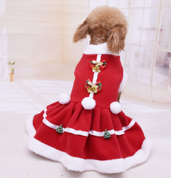 Fashion Pet Clothes Christmas Skirt Christmas Fleece Thickening - Image 4