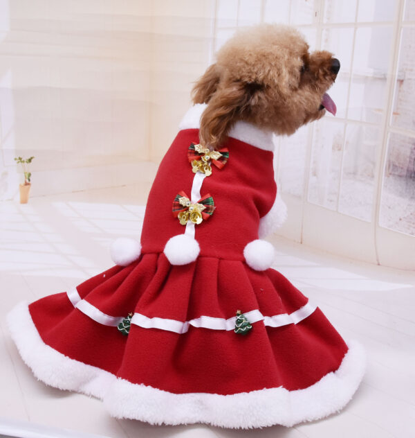 Fashion Pet Clothes Christmas Skirt Christmas Fleece Thickening - Image 2