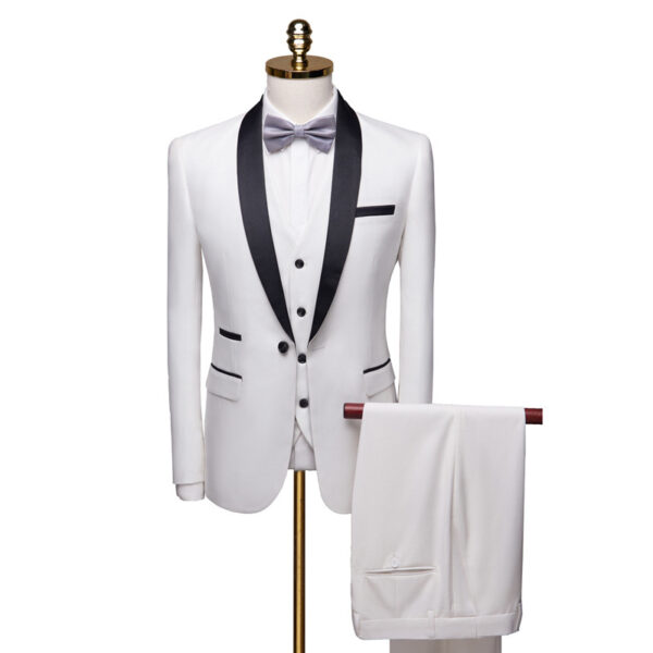 Men 3 Pieces Suit Set Men Wedding Suits Groom Tuxedos - Image 5